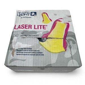 Howard Leight Laser Lite LL-1 Uncorded Foam Earplugs 165 Pairs Yellow NRR 32